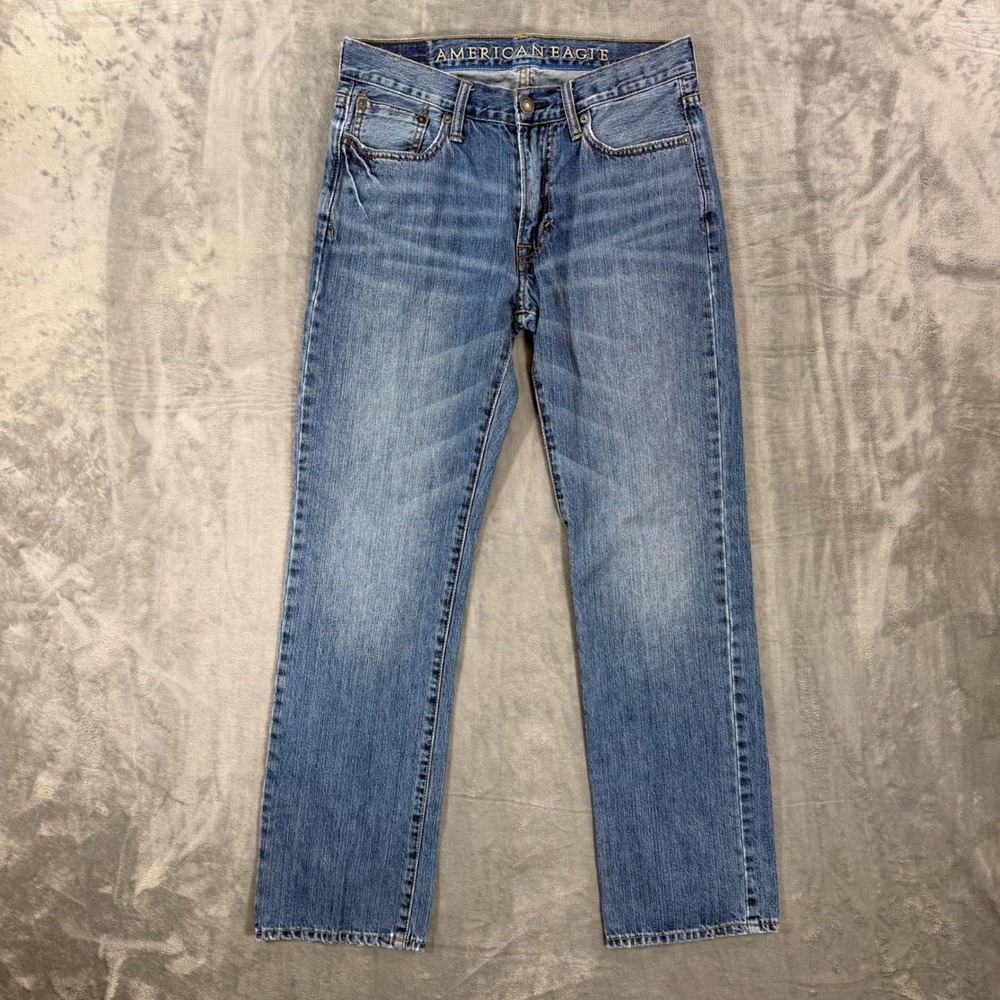 Vintage American Eagle Original Straight Jeans Men's Size 29x32 Blue Denim Pants